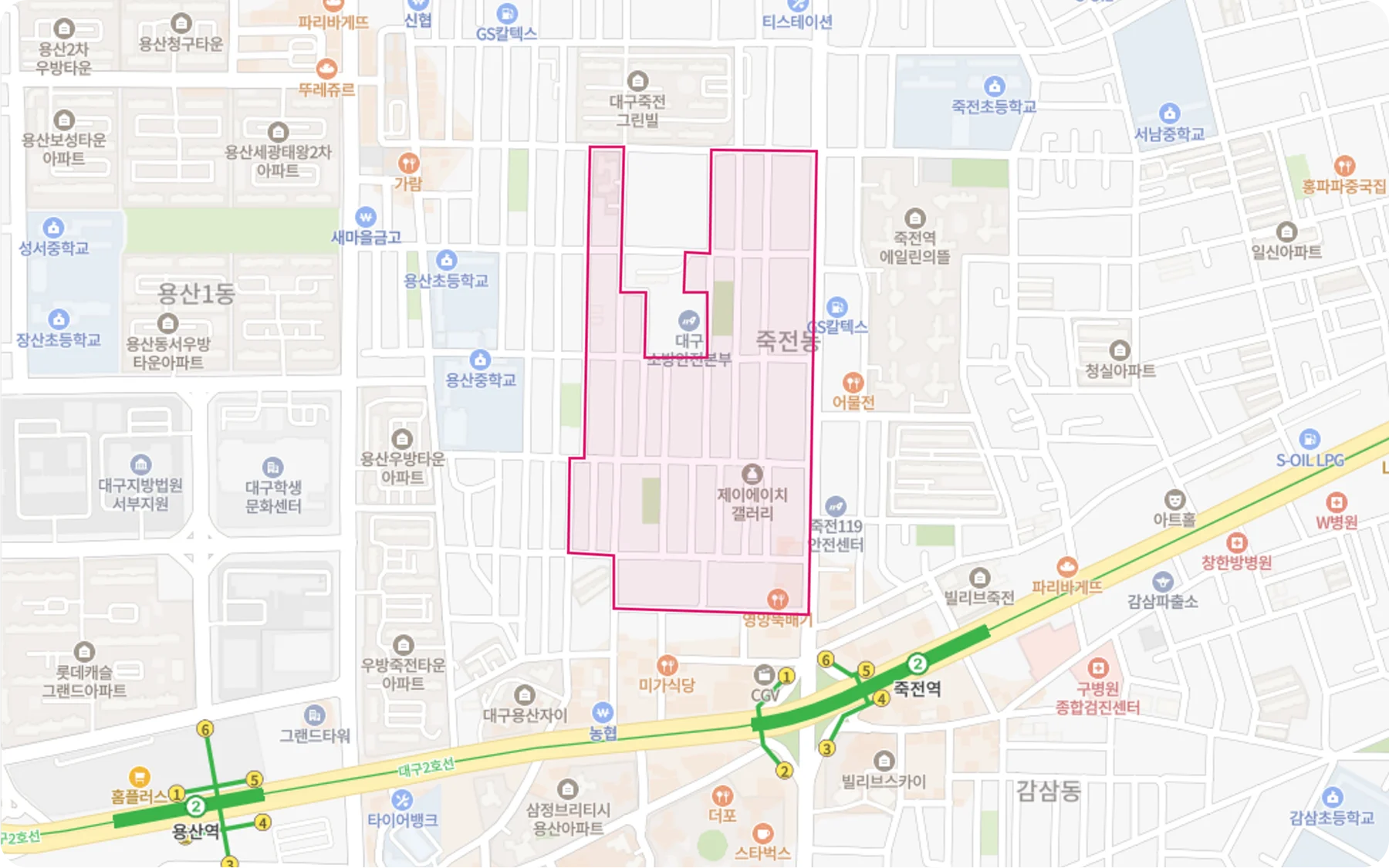 죽전동 사업지 지도